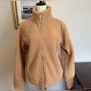 GAP Teddy Zip-Up Fleece Jacket - Camel - Small
